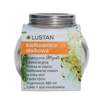 Kiełkownica słoikowa szklana 400ml