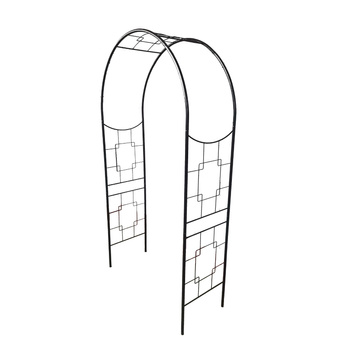 Pergola ogrodowa metalowa łuk RETRO 200x110x43cm czarna