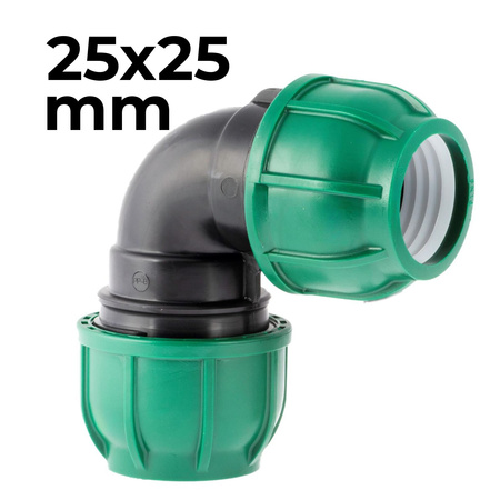 Kolano PE proste 90° 25 x 25 mm woda-woda