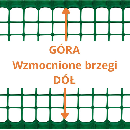 Siatka ochronna ogrodzeniowa plastikowa Quadra 20 1x10m oczko 20x20mm zielona TENAX