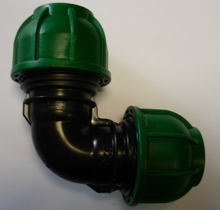 Kolano PE proste 90° 25 x 25 mm woda-woda