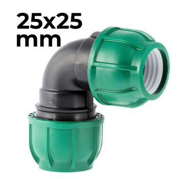 Kolano PE proste 90° 25 x 25 mm woda-woda