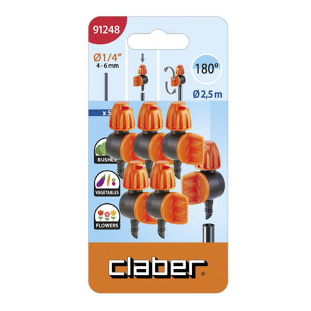 Mikrozraszacz 180° z zaworem CLABER 91248 opak. 5 szt.