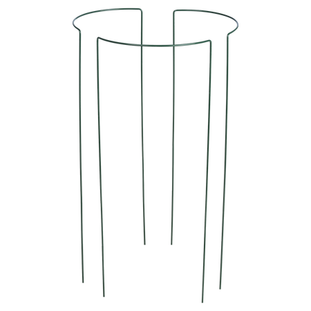 Podpora ogrodowa metalowa obejma trójelementowa do roślin 90x37cm zielona