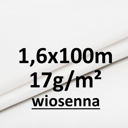 Agrowłóknina wiosenna biała 17g 1,6x100m