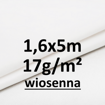 Agrowłóknina okrywowa wiosenna biała 17g 1,6x5m