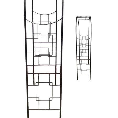 Pergola ogrodowa metalowa łuk RETRO 200x110x43cm czarna