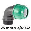 Kolano PE proste 90° 25 x 3/4" GZ