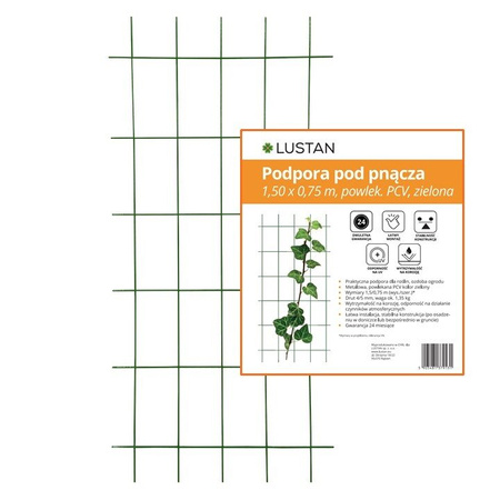 Podpora ogrodowa kratka metalowa do roślin 150x75cm zielona - zestaw 3 szt.