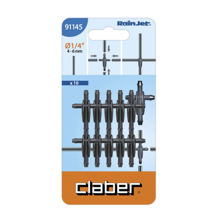 Czwórnik na rurę 1/4" CLABER 91145 opak. 10 szt.