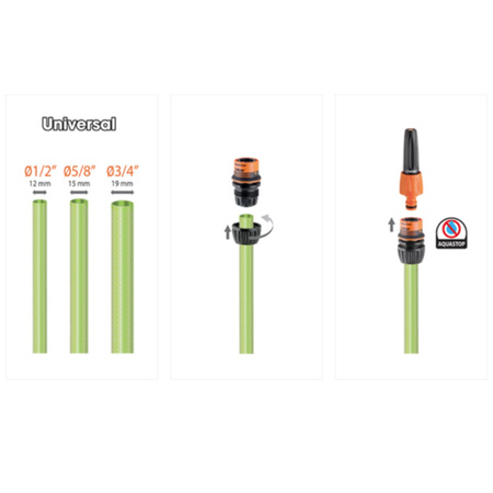 Szybkozłączka  na wąż 1/2"-5/8"-3/4" Ergo-Grip Aquastop CLABER 8548