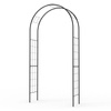 Pergola ogrodowa metalowa łuk MIRA 230x114x37cm czarna