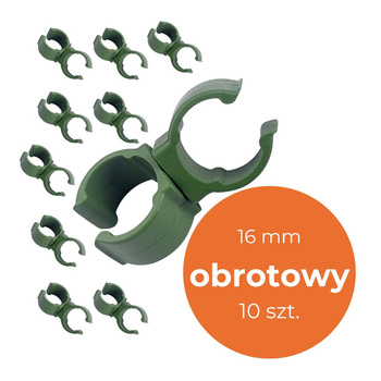 Łącznik obrotowy do tyczek ogrodowych średn. 16 mm - opak. 10 szt.