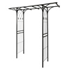 Pergola ogrodowa metalowa prostokątna 206x200x52cm czarna