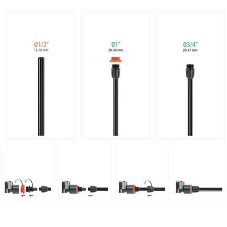 Złączka gwintowana 3/4”-1” do węża 1/2” CLABER 91015