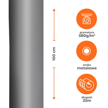 Mata tkanina osłonowa Technorattan Nelly 1x25m beżowo-biała