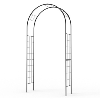 Pergola ogrodowa metalowa łuk MIRA 230x114x37cm czarna