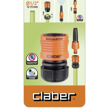 Szybkozłączka na wąź 1/2" Quick-Click Aquastop CLABER 8602