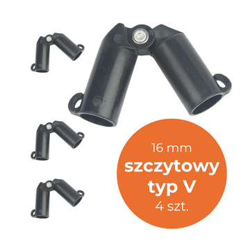 Łącznik szczytowy typ V do tyczek ogrodowych średn. 16 mm - opak. 4 szt.