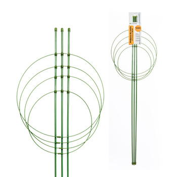 Podpora ogrodowa do roślin pierścieniowa 125 cm zielona