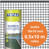 Siatka ochronna ogrodzeniowa plastikowa Quadra 10 0,5x10m oczko 10x10mm grafitowa TENAX