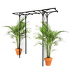 Pergola ogrodowa metalowa prostokątna 206x200x52cm czarna