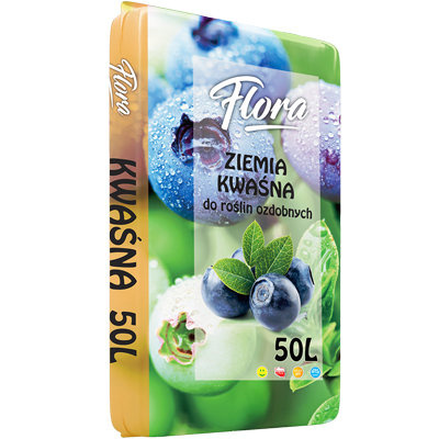 Ziemia kwaśna do roślin ozdobnych 50l FLORA