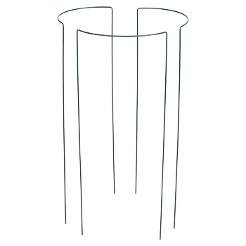 Podpora ogrodowa metalowa obejma trójelementowa do roślin 90x37cm zielona