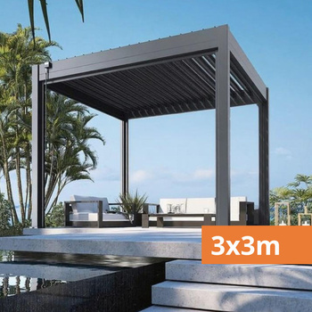 Pergola ogrodowa aluminiowa NEO IRON 3x3 m antracyt