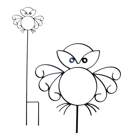 Podpora ogrodowa wbijana metalowa SOWA 125x34cm czarna