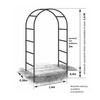 Pergola ogrodowa metalowa łuk CLASSIC 240x140x37 cm czarna