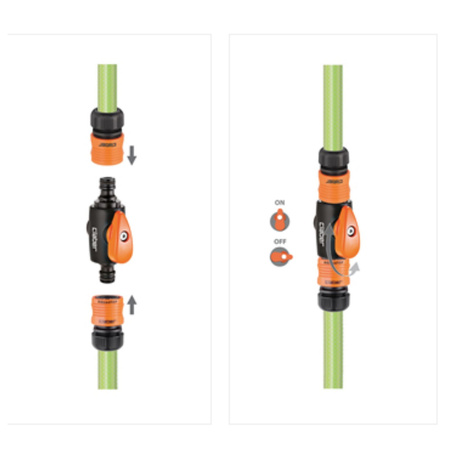 Nypel uniwersalny z zaworem shut-off CLABER 8611