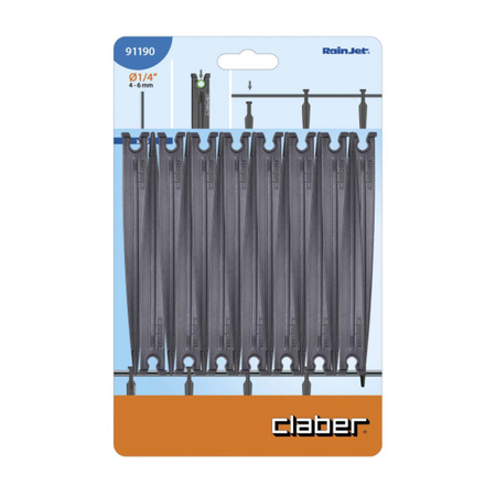 Uchwyt wbijany do rury 1/4" CLABER 91190 opak. 15 szt.