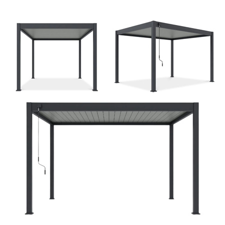 Pergola ogrodowa aluminiowa NEO IRON 4x3 m antracyt