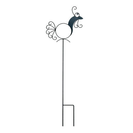 Podpora ogrodowa wbijana metalowa KOGUT 140x43cm czarna