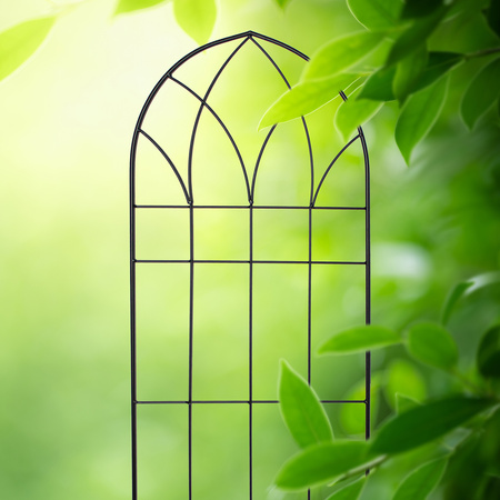 Podpora ogrodowa kratka metalowa do roślin WITRYNA 120x45cm czarna