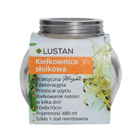 Kiełkownica słoikowa szklana 400ml