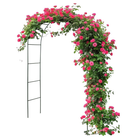Pergola ogrodowa metalowa łuk CLASSIC 240x140x37 cm czarna