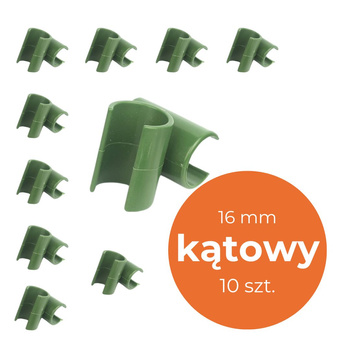 Łącznik kątowy do tyczek ogrodowych średn. 16 mm - opak. 10 szt.