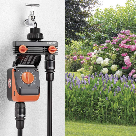 Końcówka na kran 3/4" rozdzielacz podwójny GZ 3/4" CLABER 91589