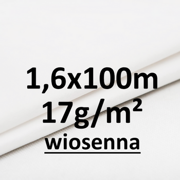 Agrowłóknina wiosenna biała 17g 1,6x100m
