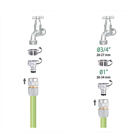 Metalowa końcówka złączka na kran 1"-3/4" Metal-Jet CLABER 9603