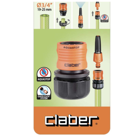 Szybkozłączka na waż 3/4" Quick-Click Aquastop CLABER 8604