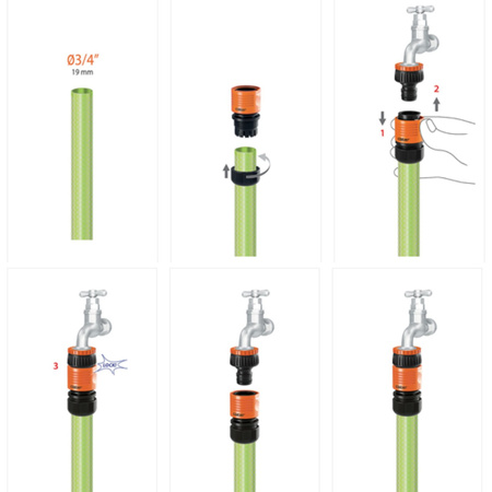 Szybkozłączka na wąż 3/4'' Max-Flow CLABER 9647
