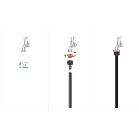 Końcówka na kran - adapter do węża 1/2" CLABER 91347