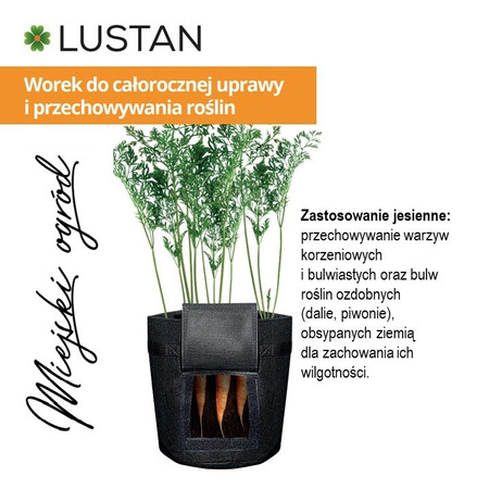 Doniczka tekstylna worek do uprawy warzyw średni M 30x35cm MIEJSKI OGRÓD