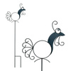 Podpora ogrodowa wbijana metalowa KOGUT 140x43cm czarna