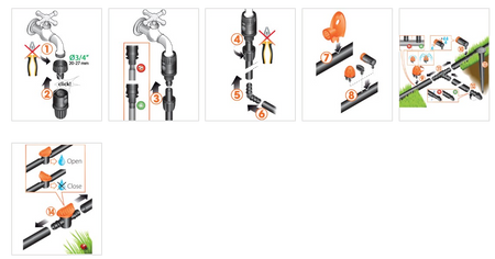 Zestaw do nawadniania kropelkowego ogrodu warzywnego Orto Drip Kit CLABER 90767