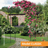 Pergola ogrodowa metalowa łuk CLASSIC 240x140x37 cm czarna