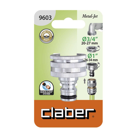 Metalowa końcówka złączka na kran 1"-3/4" Metal-Jet CLABER 9603